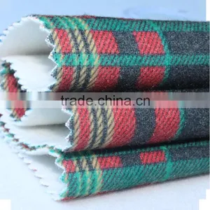 Plaid Double Side Brushed Blanket Fabric Polyester Visocse Printed Fabric thumbnail-4