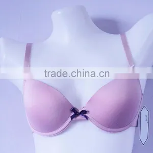 China Bra Factory Custom Basic Soft Bra Simple Design Solid Color Large Size Bra thumbnail-1