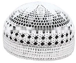 China Promotion Hand White Muslim Prayer Cap Wholesale Quality Choice thumbnail-2