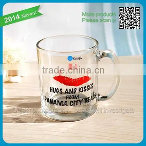 Wholesale Glass Tumblers Gift Mug Oversized Transparent Glass Mug Clear With Handle Mugs Gifts Valentine Day Glassware thumbnail-1