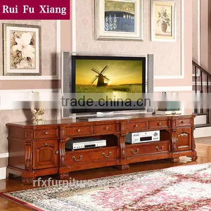 American Antique Style Solid Wood tv Cabinet With Drawers T-231 thumbnail-1