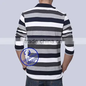 Custom Cotton Spandex Yarn Dyed Mens Polo t Shirt thumbnail-2