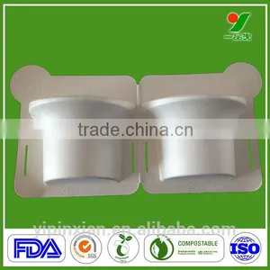 2014 Biodegradable Brand Clean and Safe Hanhoo Beauty Products Paper Pulp Tray Cosmetic Molded Pulp Bio Packaging thumbnail-1