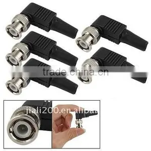 BNC Male Angle Plug Connector to Coaxial Cable thumbnail-1