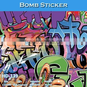 HD-138 High Definition Printing Bomb Vinyl Car Stickers 3D Car Film thumbnail-2