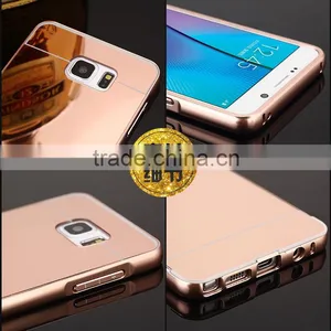 High Quality Aluminum Felt Case Cell Phone Bumper Case Whith Mirror Cover For Samsung Galaxy Note 3 Mirror Case thumbnail-2