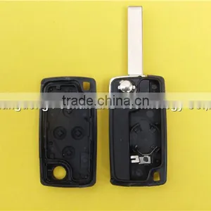 Best Selling 4 Buttons Flip Key Shell for Peugeot 407 Key Fob With Battery Place thumbnail-5