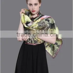 100% Silk Square Scarf, Crepe,14mm thumbnail-2