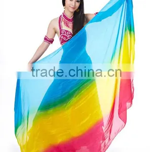 SWEGAL Newest Wholesale Belly Dance 100% Silk Fan Veils thumbnail-5