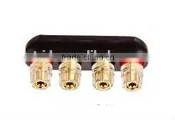 2 Couples of Gold Binding Post With Transparent Cap thumbnail-1