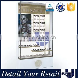 Retail Modern Wooden Glass Sunglasses Display Case thumbnail-2