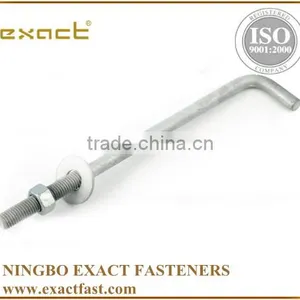 FACTORY SUPPLY HIGH QUALITY ZINC/HDG ASSEMBLED WITH WASHER AND NUT ANCHOR BOLT/ L BOLT HOOK BOLT thumbnail-4