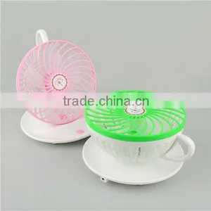 Slide-Proof Plate Coffee Cup Shaped Fan thumbnail-3