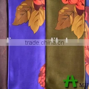 Shaoxing Textile Polyester 50D Floral Satin Fabric/ Womens Satin Pajamas Fabric thumbnail-2