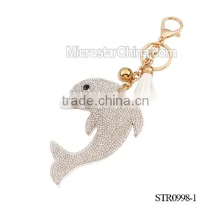 2016 IN STOCK High Quality Crystal Beaded Animal Keychain Quality Choice thumbnail-2