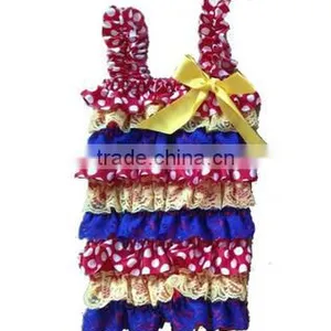 Baby Petti Ruffler Romper Multicolor Romper Cheap Lace Romper thumbnail-1