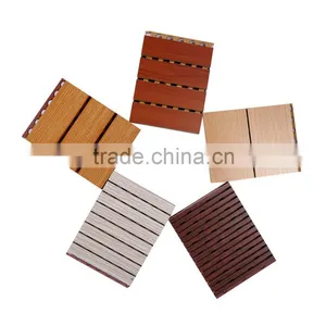 High Quality Groove Wooden Acoustic Panel for Wall Decoration thumbnail-3
