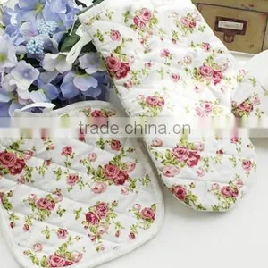 Baking Oven Mitts Microwave Oven Mitts Kitchen Tools Oven Mitt Cotton thumbnail-5
