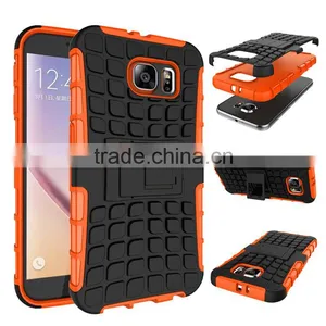 TPU+PC 2 in 1 Dual Layer Case With Kickstand Cover Case for Samsung Galaxy S7 Edge S7 Cell Phone Case thumbnail-3