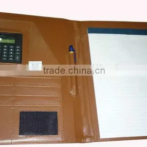 A4 Zip pu Leather Portfolio With Calculator and Notepad thumbnail-6