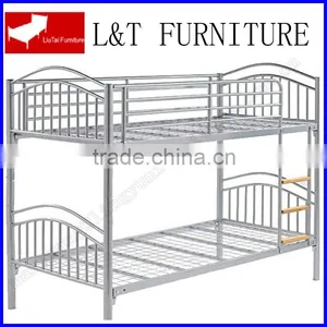 Metal Bunk Bed With Wood Ladder thumbnail-1