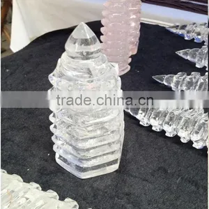 Natural Crystal Carving Stone Pagoda ,hot Sale Tower for Sale thumbnail-2