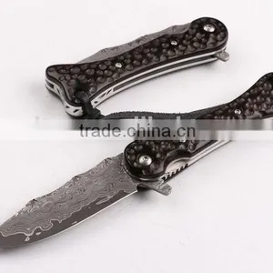 OEM Damascus Steel Blade Hunting Knife With G10 Handle thumbnail-1