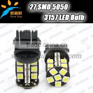 30 Smd 5050 Led Car 3157 Led Bulb, Dc12V Canbus 3157 Led White Blue Yellow Red Green Car Backup Light Parking Light Error Free thumbnail-1