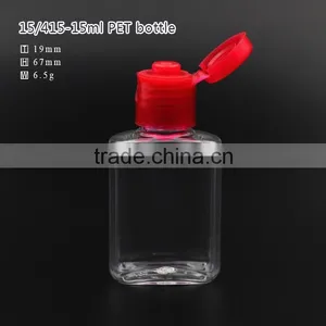 15ml Octagon PET Bottle With Flip Top Caps and Rubber Handle for Hand Sanitizer thumbnail-4