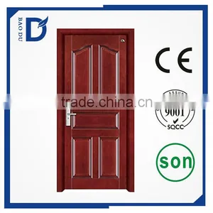 China Supplier Hot Sale Fancy Wood Door Designs Wood Door Exterior Swing Armored Door thumbnail-1