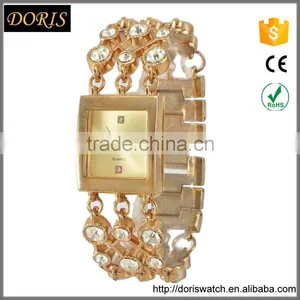 New Models Unique Design Big Diamond Bands Alloy Quartz Jewelry Watch thumbnail-1