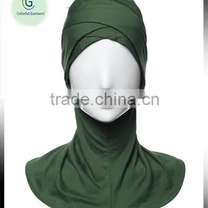 DOUBLE CROSS OVER Fashion Muslim Women Cotton Viscose Inner Hijab thumbnail-1