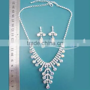 Rhinestone Necklace and Earring thumbnail-1