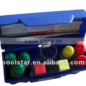 5-Way Swimming Pool Test Kit P1922, PH / CL / Bromine / Alkalinity / Acid Demand Tefill Bottles thumbnail-1