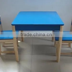 Solid NZ Pine Study Table & Chair thumbnail-1