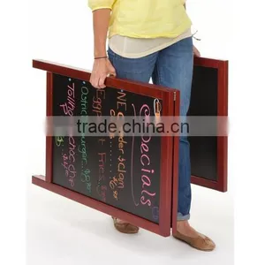 18 x 26 A-frame Chalkboard, Black Wet Erase Surface, With Header, 2 Sided - Cherry(AF-B-143) thumbnail-6