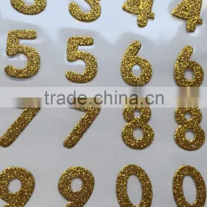 Glitter Rhinestones Self Adhesive Number Custom Sticker Sheet thumbnail-5