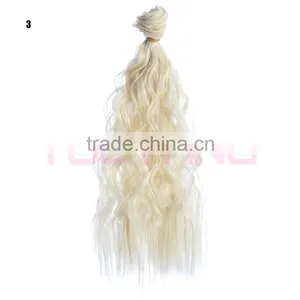 25cm Long Wavy Hair Extension Doll Wigs DIY Hairpiece thumbnail-4