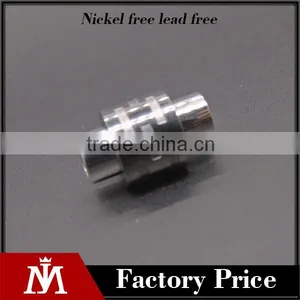 Stainless Steel Casting Charm Jewelry Silver DIY Bracelet Beads With Round Shape thumbnail-1