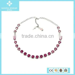 2015 Custom Women Necklace With Brand Crystal Red Elegant thumbnail-6