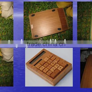 New and Cool Design Novelty Solar Powered Bamboo Calculator and Bamboo Wireless Mouse for Sales thumbnail-4