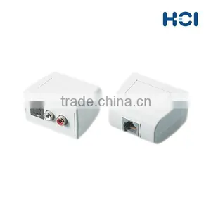 RJ45 8P8C UTP Jack to RCA Stereo Audio and S-Video Adapter thumbnail-2