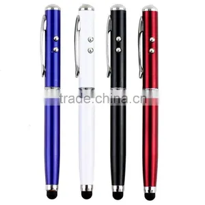 Portable 4-in-1 Stylus Pen + Ballpoint Pen + LED Flashlight + Laser Pointer For All Devices With Capacitive Touch Screen thumbnail-1