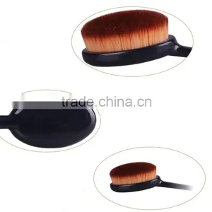 2016 Professional BB CC Cream Brush Big Toothbrush Shaped Black Oval Makeup Brush Set 10pcs thumbnail-2