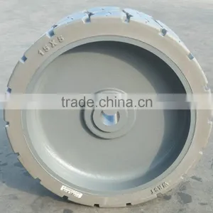 Genie Parts 15*5 Non Marking Tire Rubber Tire With Rim 2 Year Warranty for Typical Model GENIE GS1930 thumbnail-2