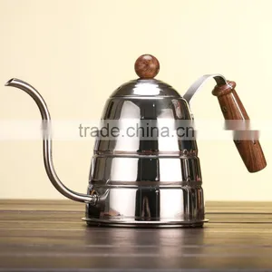 Pour Over Coffee Kettle Hand Drip Kettle Premium Stainless Steel Gooseneck Tea Kettle Wooden Ergonomic Handle thumbnail-4