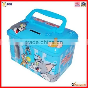 With Lock Coin and Cash Tin Box thumbnail-1