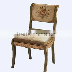 Retro Home Furniture Dinning Room Set, Exquisite Hand Painting Round Dinning Table With Chair/Sideboard thumbnail-3