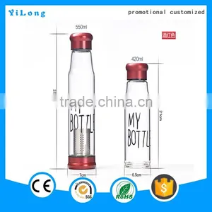 Promotional Fancy Water Glass Bottle 10 Gallon 500ml Glass Water Bottle thumbnail-3