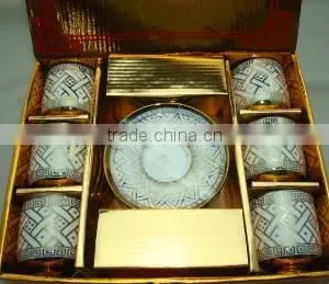 Clearance Sale Golden Arab Style Porcelain Tea Set thumbnail-1